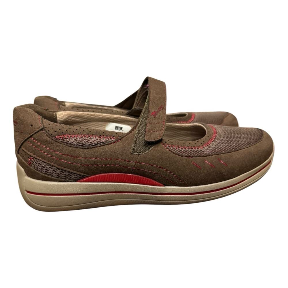 NWOB Drew Barefoot Freedom Brown Womens Orthopedic Suede Mary Jane Shoes Sz 8.5 - Picture 3 of 11